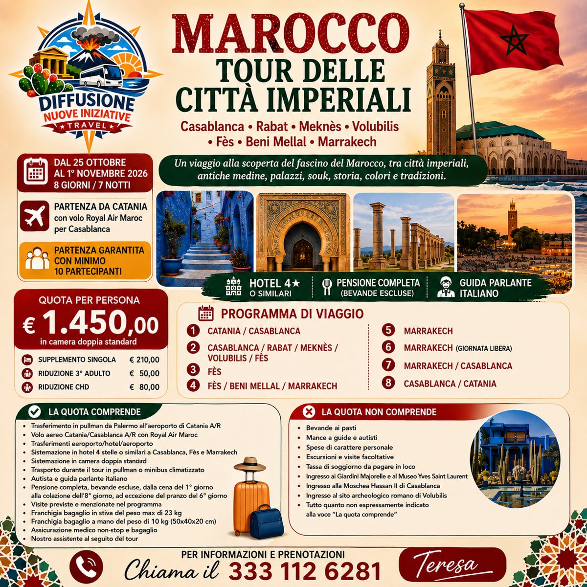 Tour città imperiali Marocco